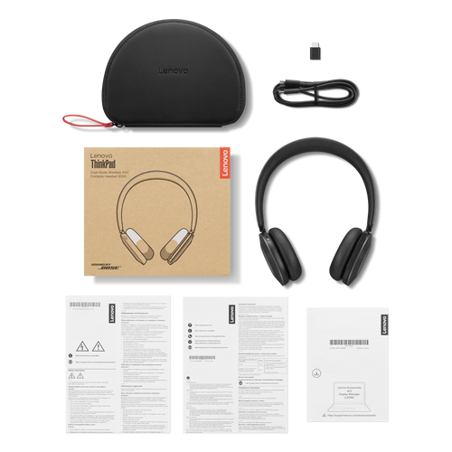 אוזניות אלחוטיות ThinkPad Dual-Mode Wireless ANC Foldable Headset 8550 USB-C 4XD1T60925