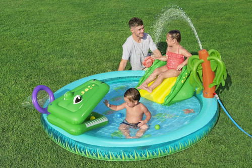 בריכה מתנפחת לילדים קרוקודיל מידות 2.24*1.81*0.72 סמ 53166 מבית BESTWAY