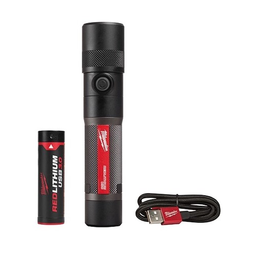 פנס יד נטען Milwaukee REDLITHIUM USB 1100L Twist Focus דגם 2161-21