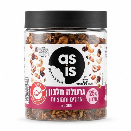 גרנולה חלבון אגוזים וחמוציות 300 גרם