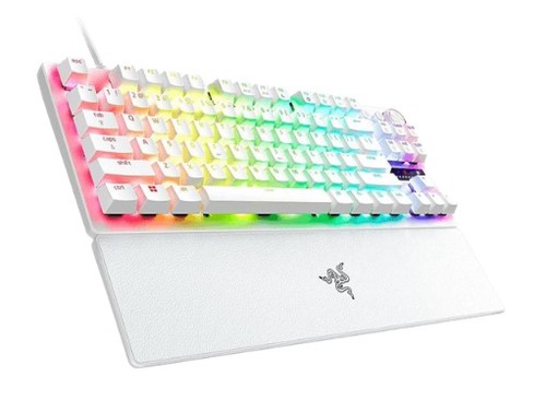 מקלדת גיימינג מכנית חוטית צבע לבן Razer Huntsman V3 Pro Tenkeyless