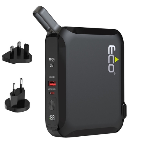ECO Universal Plus סוללת גיבוי 15000mAh עם מטען קיר.