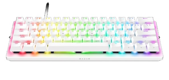 מקלדת גיימינג מכנית חוטית צבע לבן Razer Huntsman V3 Pro Mini