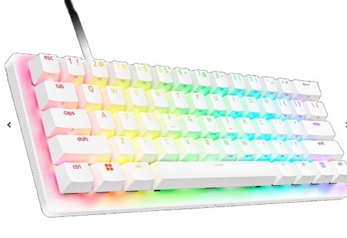 מקלדת גיימינג מכנית חוטית צבע לבן Razer Huntsman V3 Pro Mini