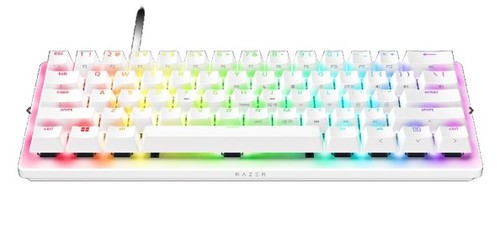 מקלדת גיימינג מכנית חוטית צבע לבן Razer Huntsman V3 Pro Mini