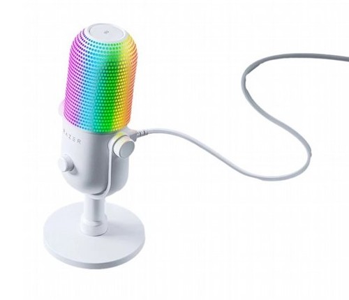מיקרופון סטרימינג במע לבן Razer Seiren V3 Chroma RGB