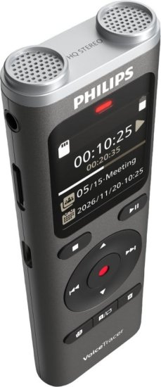 מכשיר הקלטה Philips DVT2075 עם תמלול AI וסיכום פגישות אוטומטי
