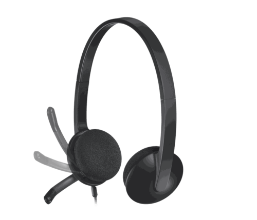 אוזניות + מיקרופון Logitech USB H340 981-000475