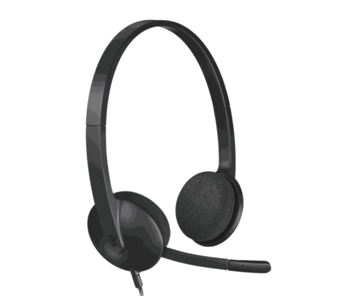אוזניות + מיקרופון Logitech USB H340 981-000475