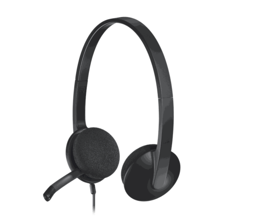אוזניות + מיקרופון Logitech USB H340 981-000475
