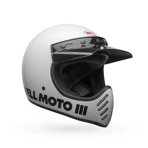 קסדת בל מוטו 3 לבן - BELL MOTO-3 CLASSIC