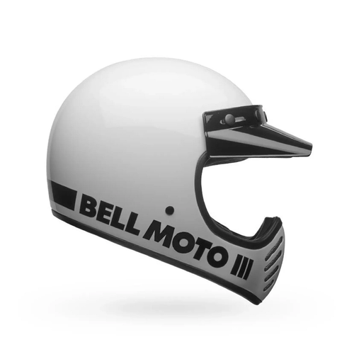 קסדת בל מוטו 3 לבן - BELL MOTO-3 CLASSIC