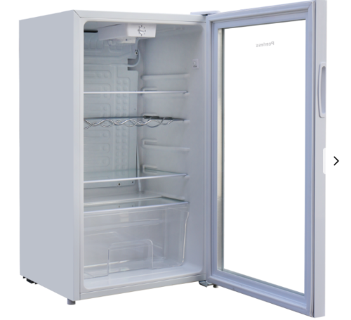 מקרר ויטרינה 90 ליטר LC-92 BLK מסגרת לבנה Peerless