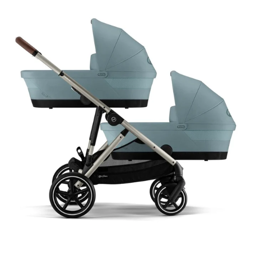 עגלת תינוק לתאומים / אחים Gazelle S2 כחול Stormy Blue סייבקס