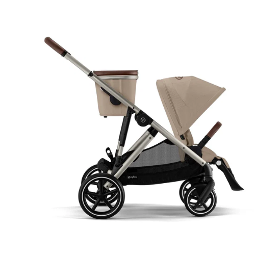 עגלת תינוק לתאומים / אחים Gazelle S2 בז' Almond Beige סייבקס