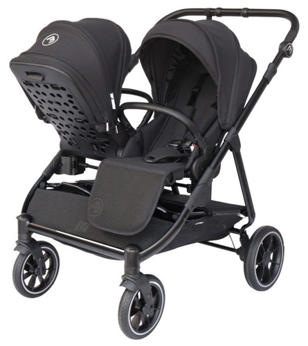עגלת תאומים צרה בייבי מונסטרס Easy Twin 5 עם מושבים דו-כיווניים נפרדים בייבי מונסטרס-Baby Monsters  צבע שחור