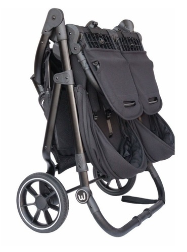 עגלת תאומים צרה בייבי מונסטרס Easy Twin 5 עם מושבים דו-כיווניים נפרדים בייבי מונסטרס-Baby Monsters  צבע שחור