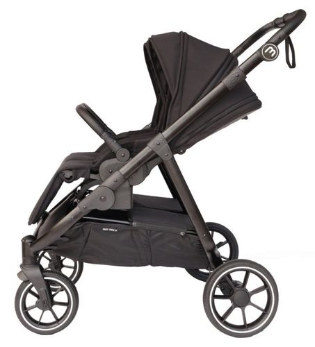 עגלת תאומים צרה בייבי מונסטרס Easy Twin 5 עם מושבים דו-כיווניים נפרדים בייבי מונסטרס-Baby Monsters  צבע אפור
