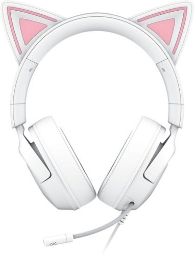 אוזניות גיימינג חוטיות צבע לבן Razer Kraken Kitty V3 X