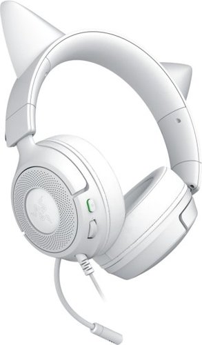 אוזניות גיימינג חוטיות צבע לבן Razer Kraken Kitty V3 X