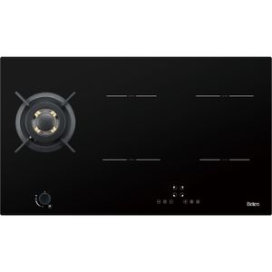 כיריים גז משולבות אינדוקציה 90 ס"מ בלרס Bellers BL905GBIND שחור תלת-פאזי