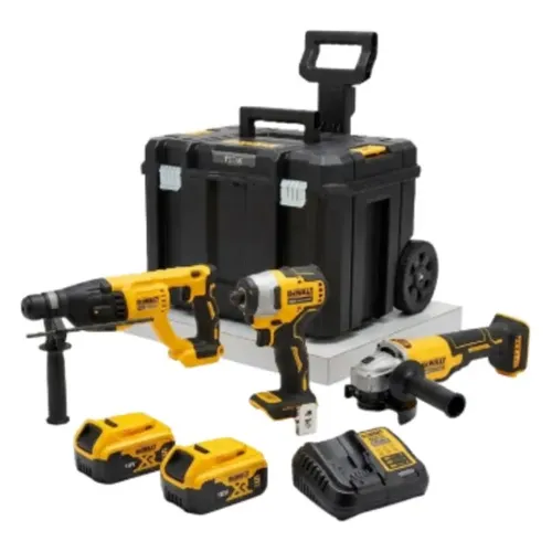 סט 3 כלים + שתי סוללות 5AH + עגלת טרולי דיוולט DEWALT-SET-3 – סטים