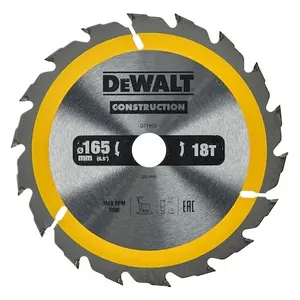להב 165 מ"מ עם 18 שיניים לחיתוך עץ DEWALT