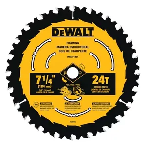 להב 184 מ"מ עם 24 שיני קרבייד כפולות DEWALT