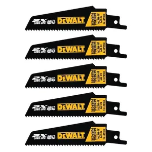 5 להבים שחורות 152 מ"מ למסור חרב לחיתוך מתכת ועץ DEWALT