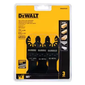 סט 3 להבים למולטיטול 2 להבים לחיתוך ברזל ו1 לעץ DEWALT