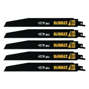 5 להבים שחורות 230 מ"מ למסור חרב לחיתוך מתכת ועץ DEWALT