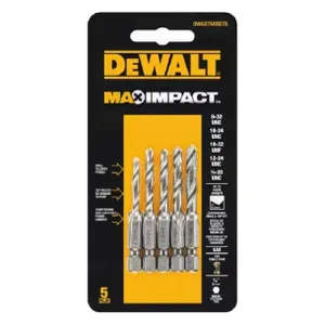 סט 5 מקדחי הברזה לאימפקט DEWALT