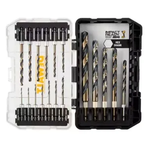 סט 18 מקדחים למתכת פלסטיק ועץ - מידות 1.6-9.5 DEWALT