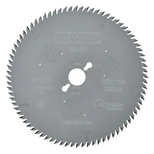 להב 250 מ"מ עם 80 שיניים לחיתוך עץ DEWALT