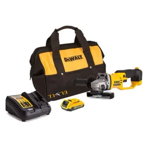 משחזת זווית 18V + סוללה 2.0AH DEWALT