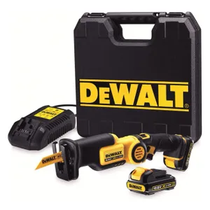 מסור חרב 12V + שתי סוללות 1.5AH DEWALT