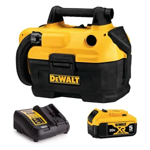 שואב אבק נטען 20V + סוללה 5.0AH DEWALT