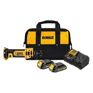 כרסום לחיתוך גבס 20V + שתי סוללות 1.3AH DEWALT