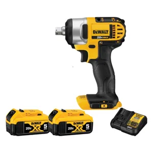 מפתח אימפקט/רטיטה 20V + שתי סוללות 5AH DEWALT