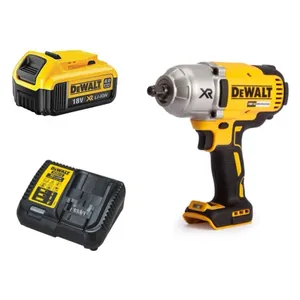 מפתח רטיטה 18V "1/2 + סוללה 4AH DEWALT