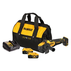 משחזת ללא פחמים 20V + שתי סוללות 5.0AH DEWALT