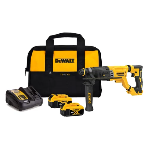 פטישון נטען 18V/20V ללא פחמים + שתי סוללות 5.0AH דיוולט DCH263P1 – פטישונים נטענים