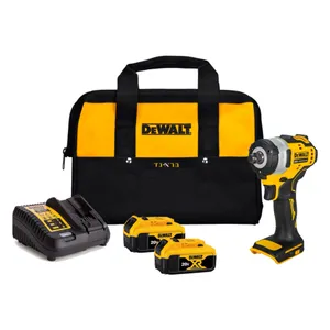 מפתח רטיטה "1/2 נטען 20V + שתי סוללות 5.0AH DEWALT