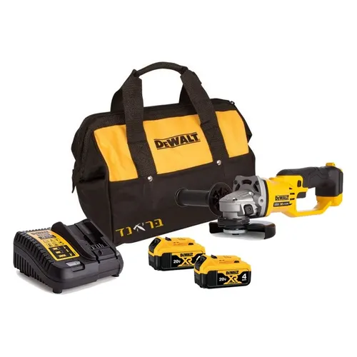 משחזת זווית 18V + שתי סוללות 4AH דיוולט DCG412M2 – משחזות זוית