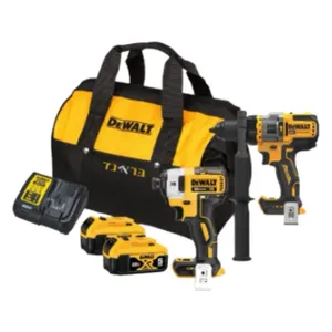 סט אימפקט + מברגה/מקדחה רוטטת + שתי סוללות 5.0AH DEWALT