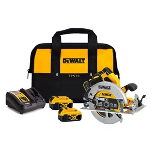 מסור עגול 18V + שתי סוללות 5.0AH DEWALT