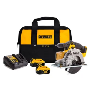 מסור עגול 18V + שתי סוללות 4.0AH DEWALT