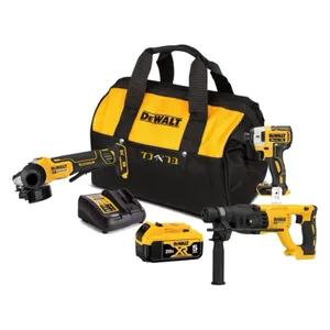 סט 3 כלים 18V + סוללה 5.0AH DEWALT