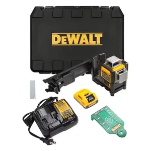 פלס לייזר 3 מעגלים 360 מעלות 12V + סוללה 2A ומטען DEWALT