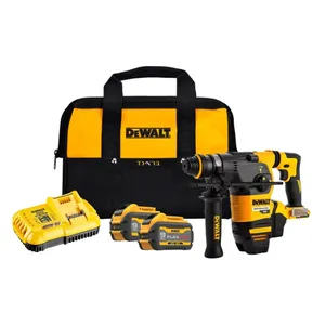 פטישון נטען 54V + שתי סוללות 9.0AH DEWALT